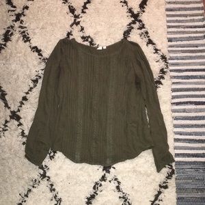 GAP olive green long sleeve top